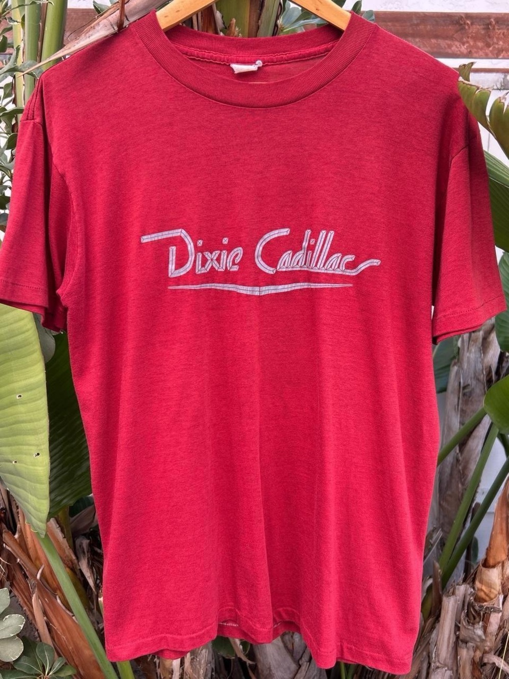 Vintage 80s Artex Dixie Cadillac Graphic T-Shirt Red Made USA M